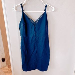 Secret Crush Navy Blue Lace Bodycon Dress